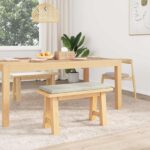 vidaXL Vankúš na lavičku Zamat Krémová Hĺbka 35 cm – Obrázok 3