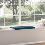 vidaXL Vankúš na lavičku Zamat Modrá Hĺbka 35 cm – Obrázok 4
