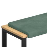 vidaXL Vankúš na lavičku Zamat Morská zelená Hĺbka 35 cm – Obrázok 2