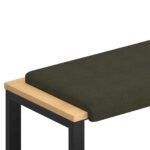 vidaXL Vankúš na lavičku Umelý semišový materiál Armádna zelená – Obrázok 2