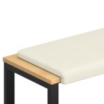 vidaXL Vankúš na lavičku manšestr Krémová Hĺbka 35 cm – Obrázok 2