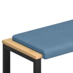 vidaXL Vankúš na lavičku manšestr Modrá Hĺbka 35 cm – Obrázok 2