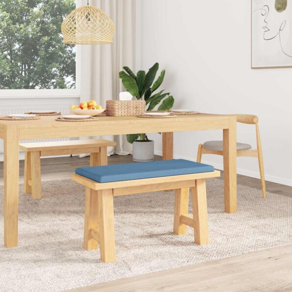 vidaXL Vankúš na lavičku manšestr Modrá Hĺbka 35 cm – Obrázok 3