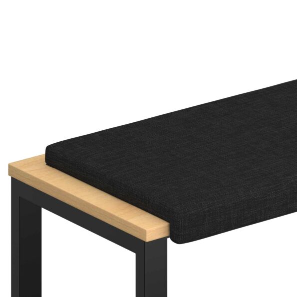 vidaXL Vankúš na lavičku Látka Čierna Hĺbka 35 cm – Obrázok 2