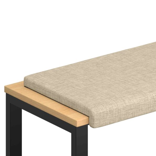 vidaXL Vankúš na lavičku Látka Krémová Hĺbka 35 cm – Obrázok 2
