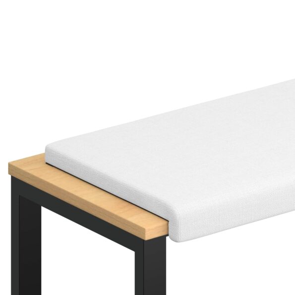 vidaXL Vankúš na lavičku Látka Biela Hĺbka 35 cm – Obrázok 2