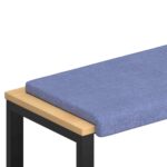 vidaXL Vankúš na lavičku Látka Modrá džínovina Hĺbka 35 cm – Obrázok 2
