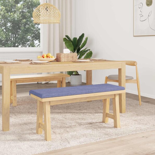 vidaXL Vankúš na lavičku Látka Modrá džínovina Hĺbka 35 cm – Obrázok 3