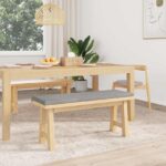 vidaXL Vankúš na lavičku Zamat Svetlosivá Hĺbka 35 cm – Obrázok 3