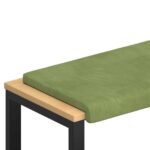 vidaXL Vankúš na lavičku Zamat Svetlo zelená Hĺbka 35 cm – Obrázok 2
