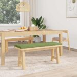 vidaXL Vankúš na lavičku Zamat Svetlo zelená Hĺbka 35 cm – Obrázok 3