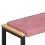 vidaXL Vankúš na lavičku Zamat Ružová Hĺbka 35 cm – Obrázok 2