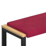 vidaXL Vankúš na lavičku Zamat Víno červené Hĺbka 35 cm – Obrázok 2