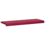 vidaXL Vankúš na lavičku Zamat Víno červené Hĺbka 35 cm – Obrázok 5