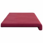 vidaXL Vankúš na lavičku Zamat Víno červené Hĺbka 35 cm – Obrázok 6