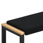 vidaXL Vankúš na lavičku Zamat Čierna Hĺbka 35 cm – Obrázok 2
