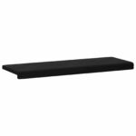 vidaXL Vankúš na lavičku Zamat Čierna Hĺbka 35 cm – Obrázok 5