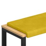 vidaXL Vankúš na lavičku Zamat Žltá Hĺbka 35 cm – Obrázok 2