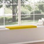 vidaXL Vankúš na lavičku Zamat Žltá Hĺbka 35 cm – Obrázok 4