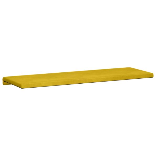 vidaXL Vankúš na lavičku Zamat Žltá Hĺbka 35 cm – Obrázok 7