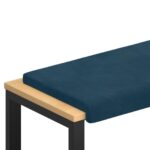 vidaXL Vankúš na lavičku Zamat Modrá Hĺbka 35 cm – Obrázok 2