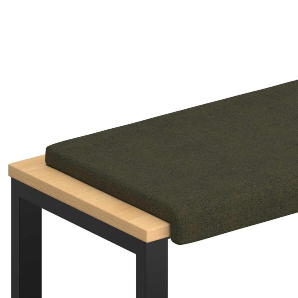 vidaXL Vankúš na lavičku Umelý semišový materiál Armádna zelená – Obrázok 2