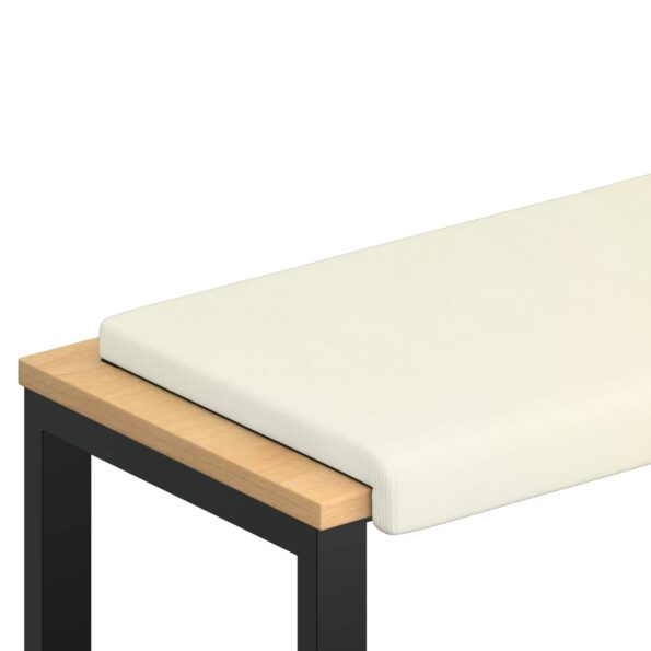vidaXL Vankúš na lavičku manšestr Krémová Hĺbka 35 cm – Obrázok 2