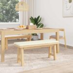 vidaXL Vankúš na lavičku manšestr Krémová Hĺbka 35 cm – Obrázok 3