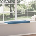 vidaXL Vankúš na lavičku manšestr Modrá Hĺbka 35 cm – Obrázok 4