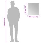 vidaXL Zrkadlo do kúpeľne s LED Priehľadná 50 x 50 cm tvrdené sklo – Obrázok 10