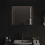 vidaXL Zrkadlo do kúpeľne s LED Priehľadná 50 x 50 cm tvrdené sklo – Obrázok 3