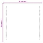 vidaXL Zrkadlo do kúpeľne s LED Priehľadná 50 x 50 cm tvrdené sklo – Obrázok 9