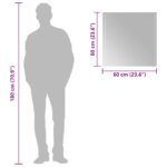 vidaXL Zrkadlo do kúpeľne s LED Priehľadná 60 x 60 cm tvrdené sklo – Obrázok 10