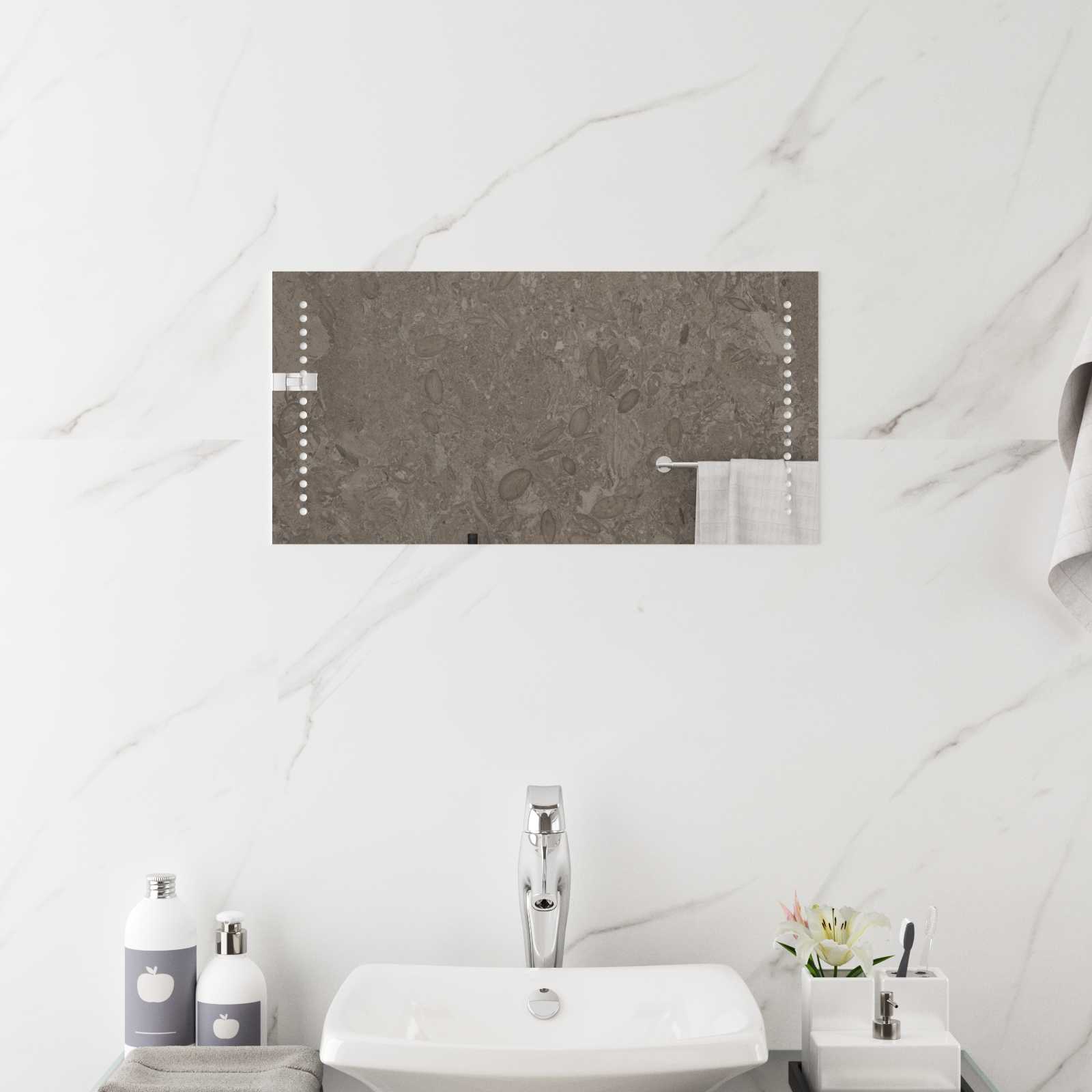 42045774_1.jpg vidaXL Zrkadlo do kúpeľne s LED Priehľadná 60 x 30 cm tvrdené sklo – Obrázok 1