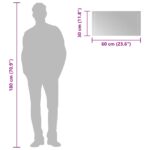 vidaXL Zrkadlo do kúpeľne s LED Priehľadná 60 x 30 cm tvrdené sklo – Obrázok 10