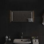 vidaXL Zrkadlo do kúpeľne s LED Priehľadná 60 x 30 cm tvrdené sklo – Obrázok 3