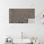 vidaXL Zrkadlo do kúpeľne s LED Priehľadná 70 x 40 cm tvrdené sklo
