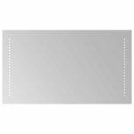 vidaXL Zrkadlo do kúpeľne s LED Priehľadná 70 x 40 cm tvrdené sklo – Obrázok 2