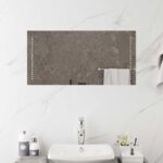 vidaXL Zrkadlo do kúpeľne s LED Priehľadná 80 x 40 cm tvrdené sklo