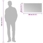 vidaXL Zrkadlo do kúpeľne s LED Priehľadná 80 x 40 cm tvrdené sklo – Obrázok 10