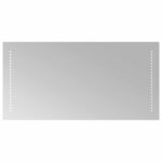 vidaXL Zrkadlo do kúpeľne s LED Priehľadná 80 x 40 cm tvrdené sklo – Obrázok 2