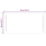 vidaXL Zrkadlo do kúpeľne s LED Priehľadná 80 x 40 cm tvrdené sklo – Obrázok 9