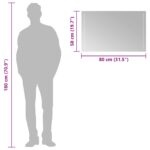 vidaXL Zrkadlo do kúpeľne s LED Priehľadná 80 x 50 cm tvrdené sklo – Obrázok 10