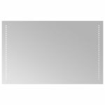 vidaXL Zrkadlo do kúpeľne s LED Priehľadná 80 x 50 cm tvrdené sklo – Obrázok 2