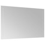 vidaXL Zrkadlo do kúpeľne s LED Priehľadná 80 x 50 cm tvrdené sklo – Obrázok 4
