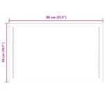 vidaXL Zrkadlo do kúpeľne s LED Priehľadná 80 x 50 cm tvrdené sklo – Obrázok 9