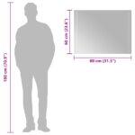 vidaXL Zrkadlo do kúpeľne s LED Priehľadná 80 x 60 cm tvrdené sklo – Obrázok 10