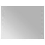 vidaXL Zrkadlo do kúpeľne s LED Priehľadná 80 x 60 cm tvrdené sklo – Obrázok 2