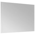vidaXL Zrkadlo do kúpeľne s LED Priehľadná 80 x 60 cm tvrdené sklo – Obrázok 4