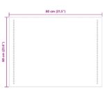 vidaXL Zrkadlo do kúpeľne s LED Priehľadná 80 x 60 cm tvrdené sklo – Obrázok 9
